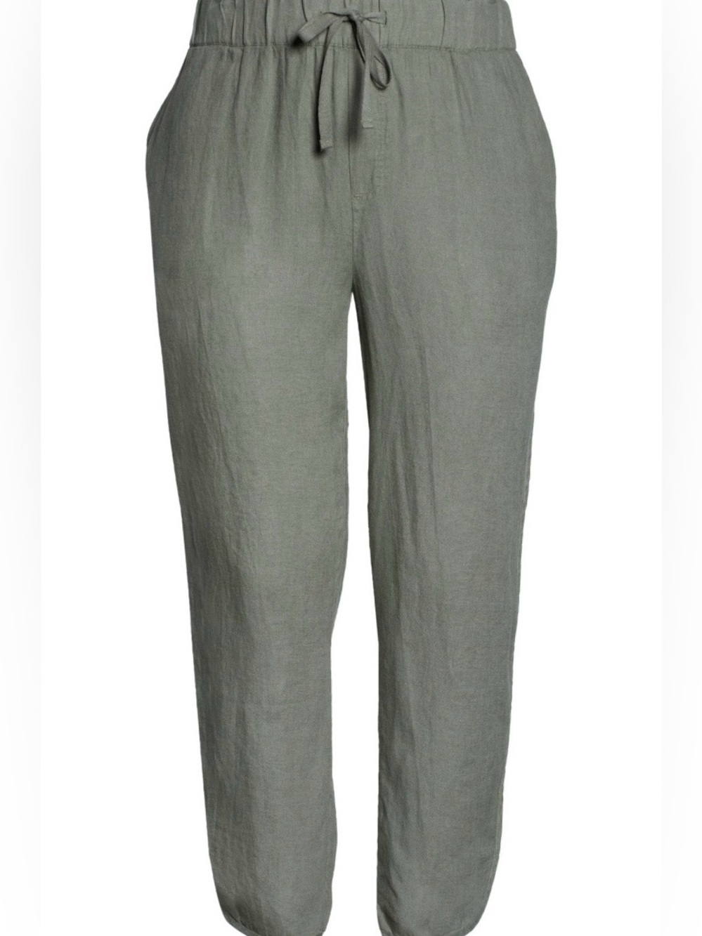 NWOT zara home linen Olive Green Drawstring Linen Pants